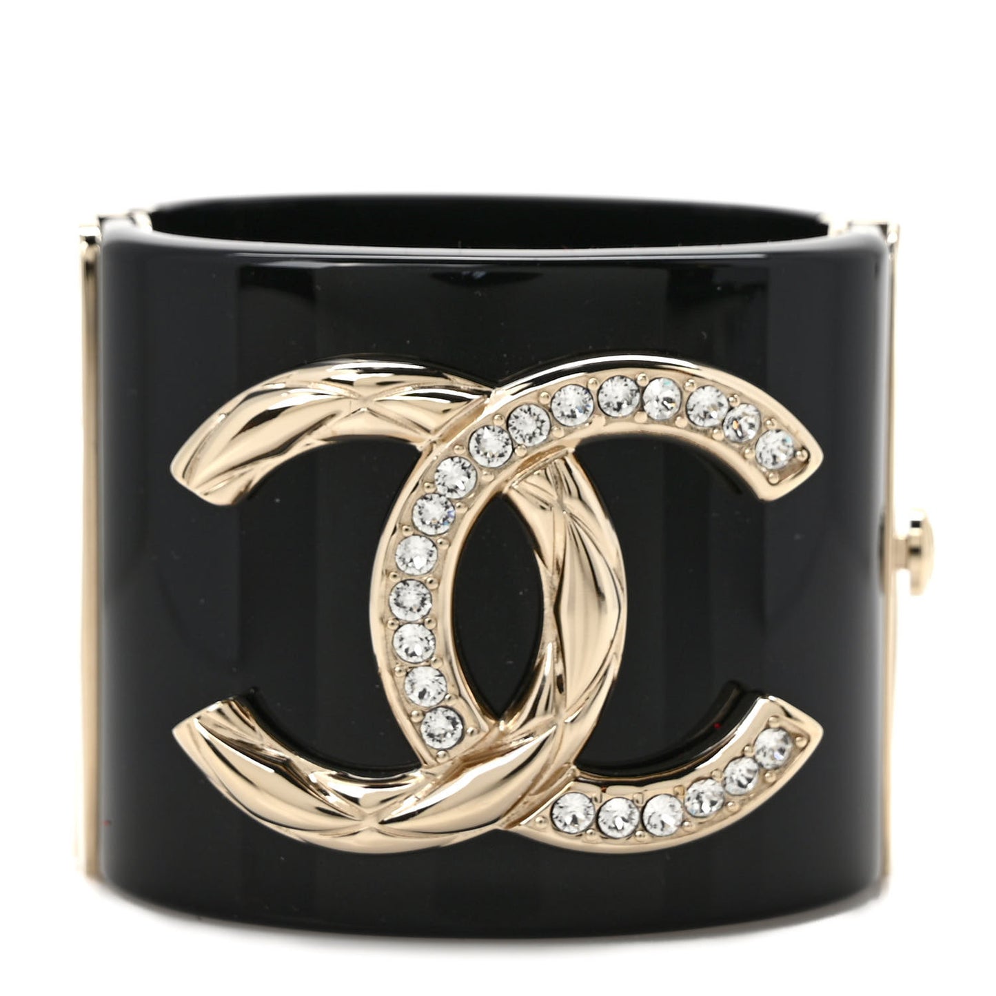 Resin Crystal CC Cuff Black Gold