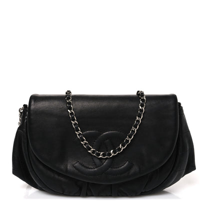 Chanel Lambskin Half Moon Wallet On Chain WOC Black 1 of 10