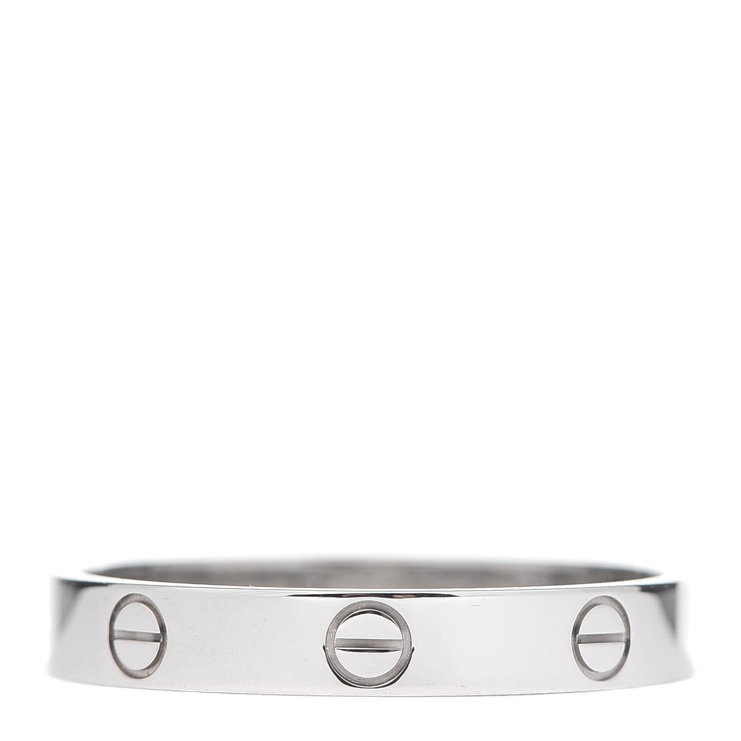 18K White Gold 3.5mm LOVE Wedding Band Ring 63 10.25