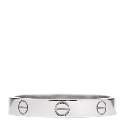 Cartier 18K White Gold 3.5mm LOVE Wedding Band Ring 63 10.25 1 of 4