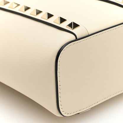 Valentino Garavani Pebbled Calfskin Rockstud North South Crossbody Bag Light Ivory 8 of 9