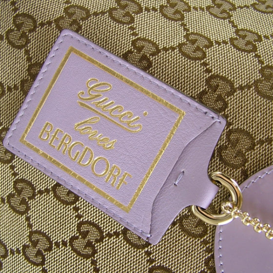 Gucci GG Monogram Loves Bergdorf Large Jolie Tote Purple 7 of 10