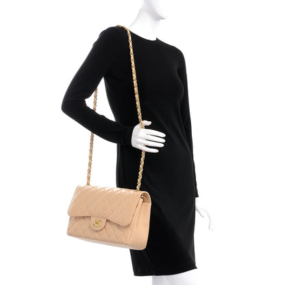 Chanel Caviar Quilted Jumbo Double Flap Beige Clair 2 of 10