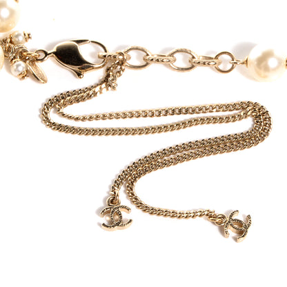 Chanel Classic CC Long Pearl Necklace Gold 4 of 5