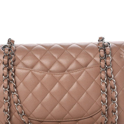 Chanel Caviar Quilted Medium Double Flap Dark Beige 10 of 13