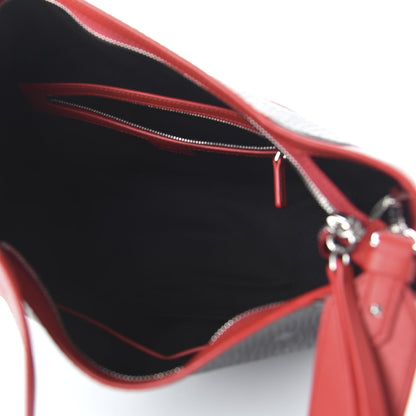 MCM Visetos Medium Klara Hobo Red Black 5 of 9