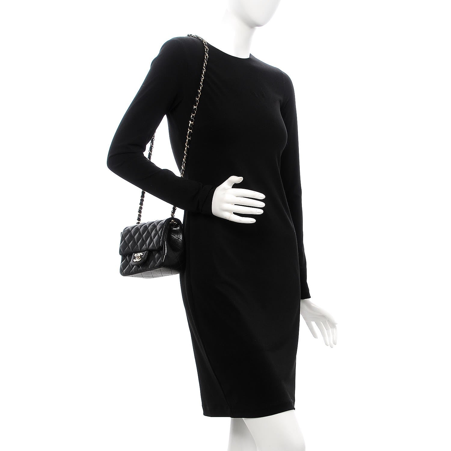 Chanel Caviar Quilted Mini Square Flap Black 2 of 8