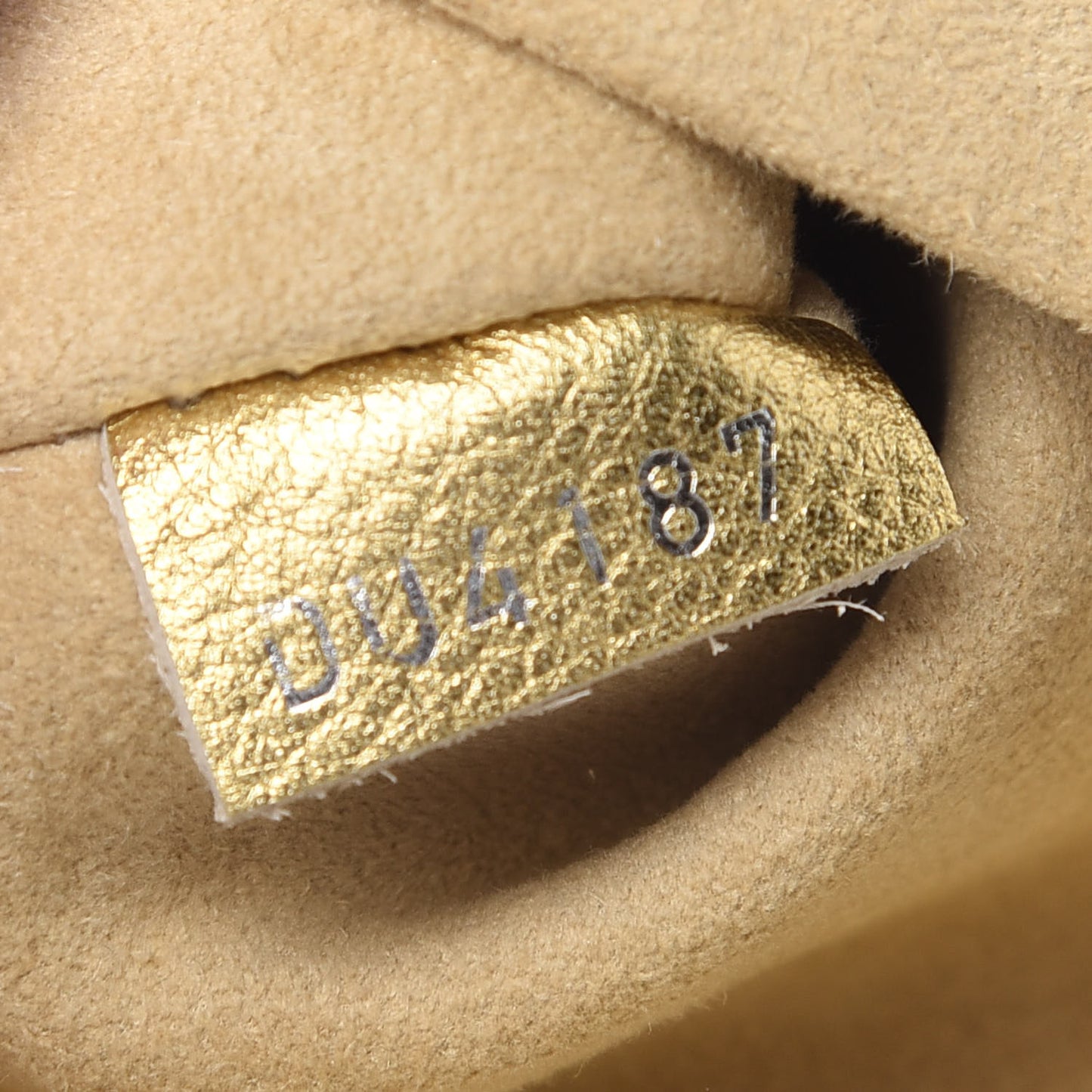 Metallic Calfskin Lockme Mini Backpack Gold