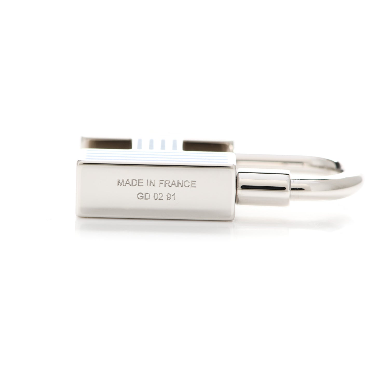 Lacquered Palladium Cadenas Quizz Rainbow Key Ring Camaieu De Bleus