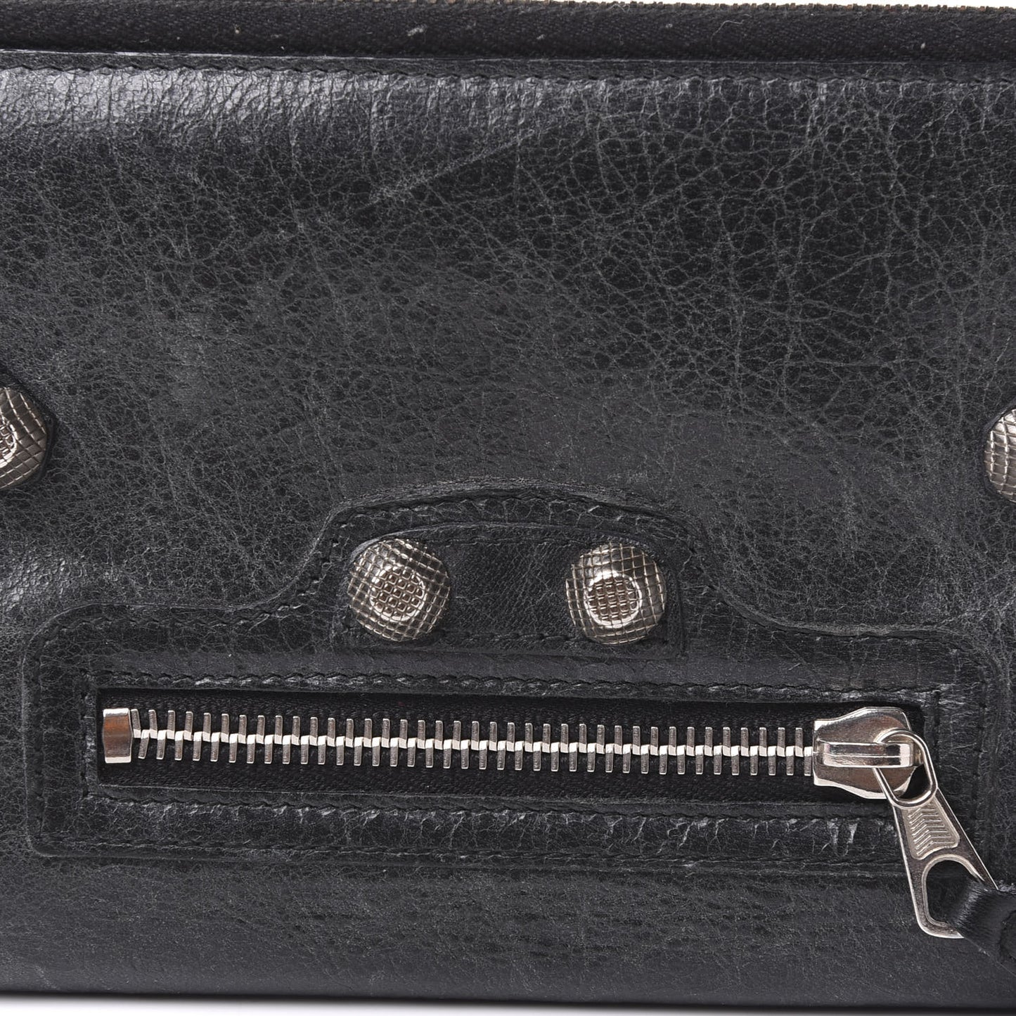 Agneau Giant 12 Silver Hardware Compagnon Wallet Black