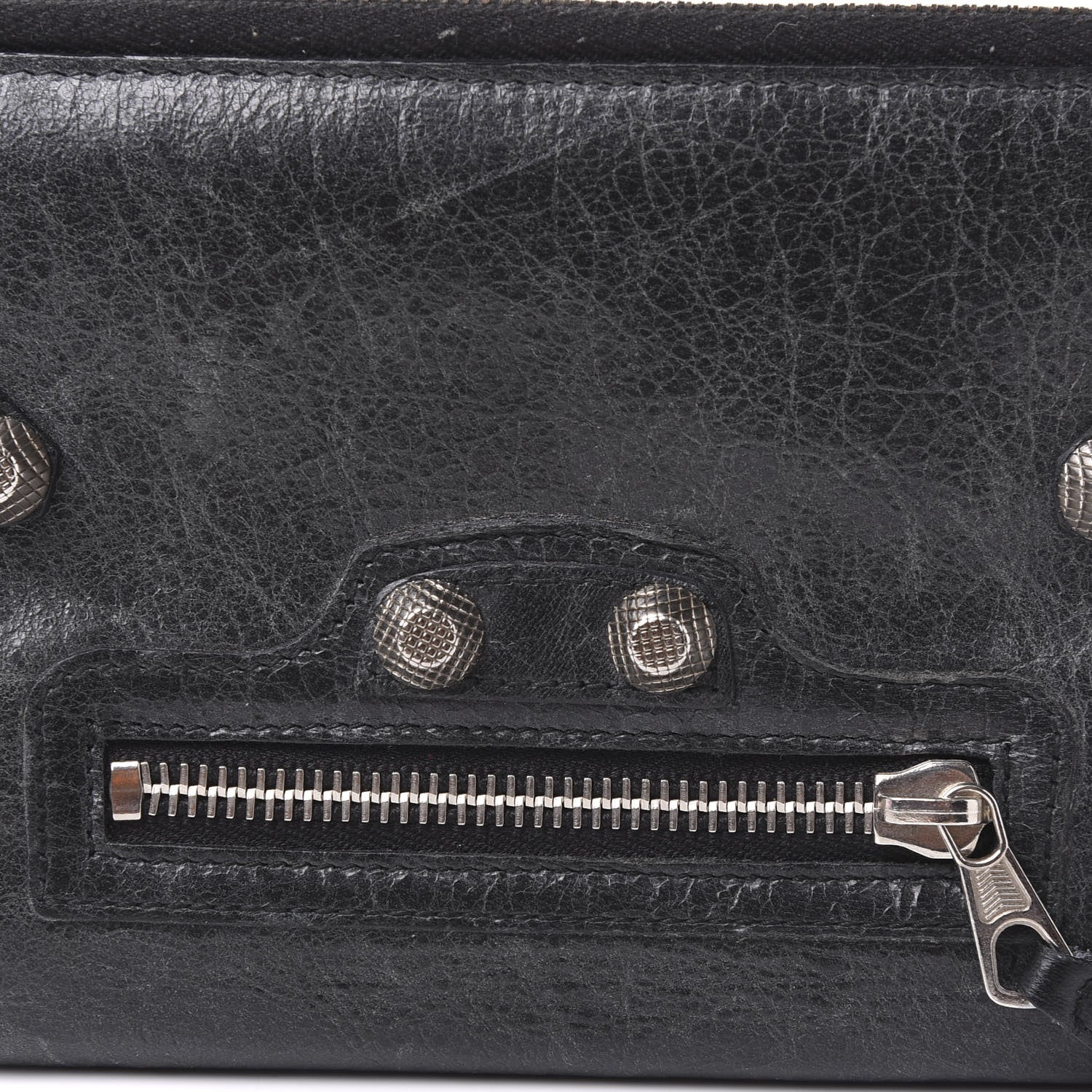 Balenciaga Agneau Giant 12 Silver Hardware Compagnon Wallet Black 8 of 8