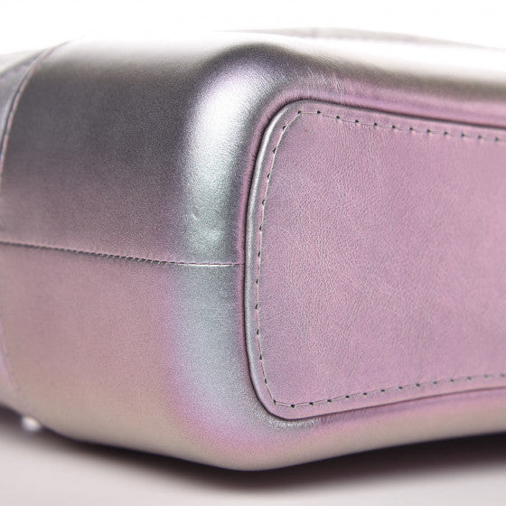 Iridescent Lambskin Calfskin Quilted Medium Gabrielle Hobo Light Purple