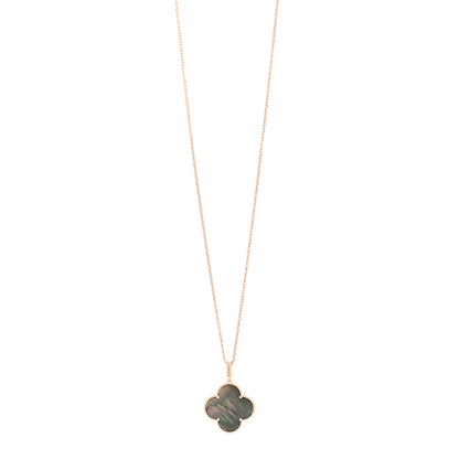 Van Cleef & Arpels 18K Rose Gold Gray Mother of Pearl Magic Alhambra Long Necklace 1 of 5