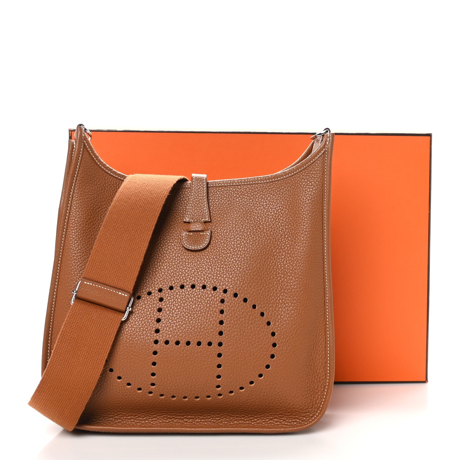 Hermes Taurillon Clemence Evelyne III PM Gold 11 of 11