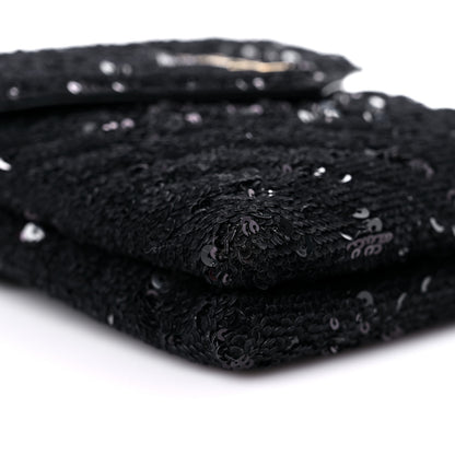 Saint Laurent Sequin Monogram Double Flap Bag Black 6 of 8