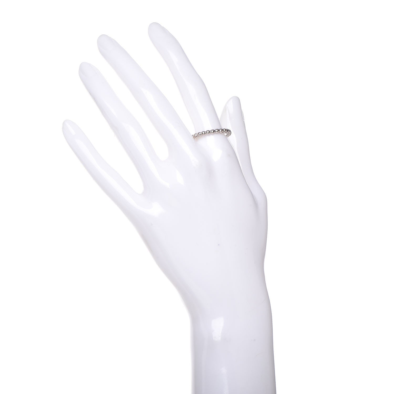 Van Cleef & Arpels 18K White Gold Medium Perlee Ring 59 8.75 2 of 5