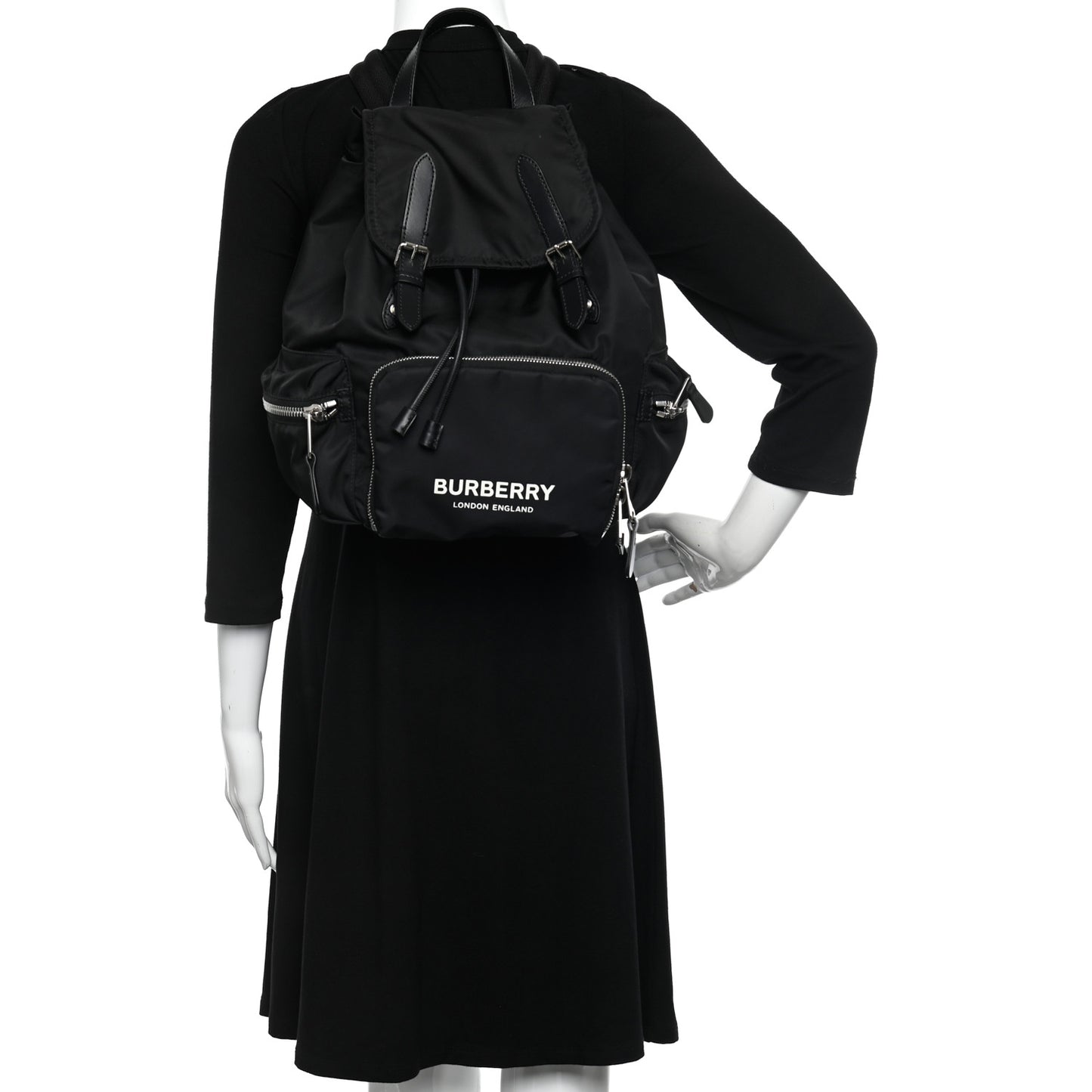 Nylon Logo Print Small Rucksack Backpack