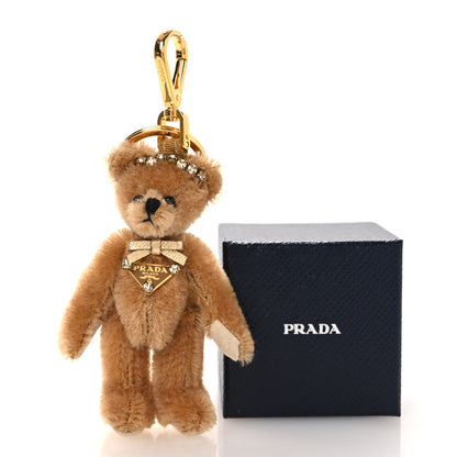 Prada Crystal Teddy Bear Keychain Brown 3 of 3