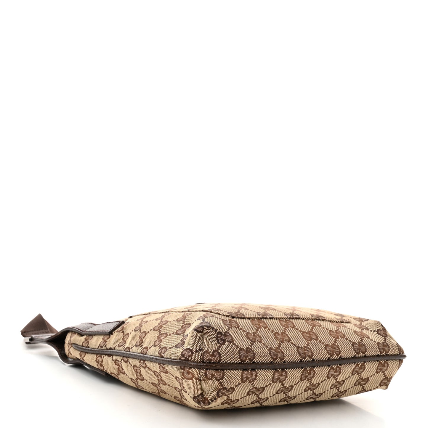 Monogram Flat Messenger Bag Dark Brown
