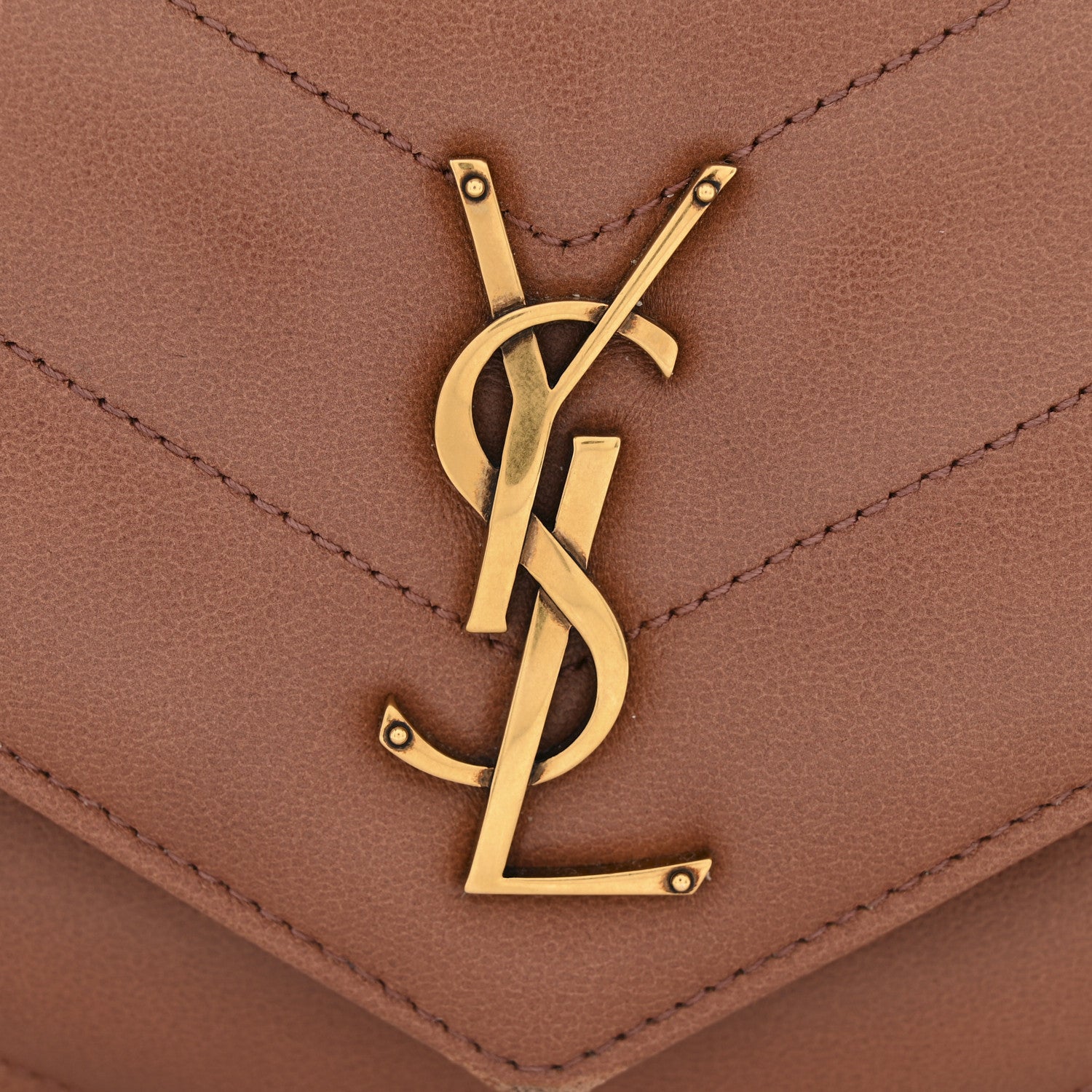Saint Laurent Lambskin Chevron Quilted Small Loulou Hortensia 13 of 14