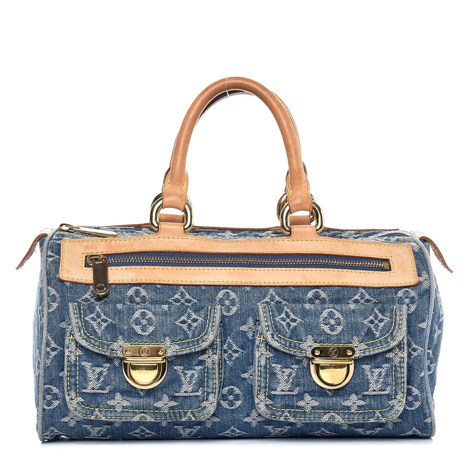 Louis Vuitton Monogram Denim Neo Speedy Blue 1 of 13