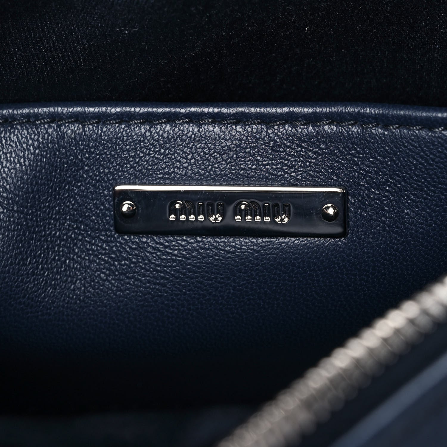 Miu Miu Paillettes Sequin Logo Camera Bag Bleu 6 of 11