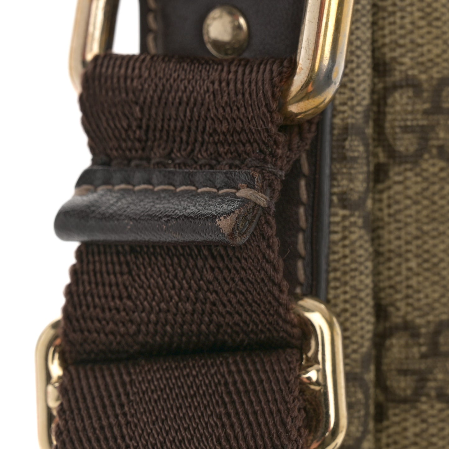 GG Plus Monogram Small Flap Messenger Bag Beige Dark Brown