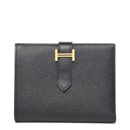 Hermes Epsom Bearn Compact Wallet Black 1 of 8