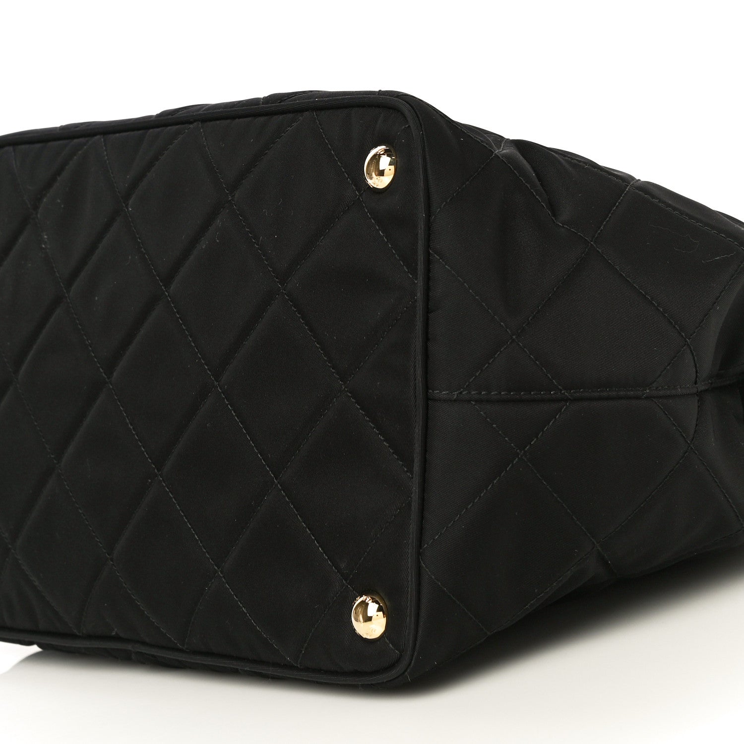 Prada Tessuto Nylon Quilted Shopping Tote Black 8 of 9