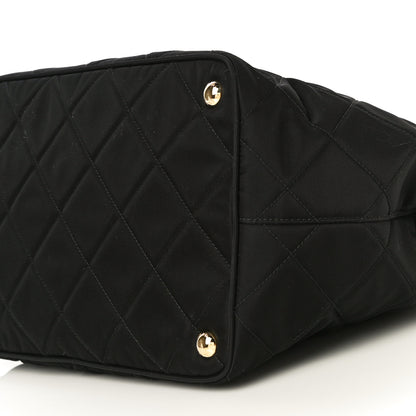 Prada Tessuto Nylon Quilted Shopping Tote Black 8 of 9