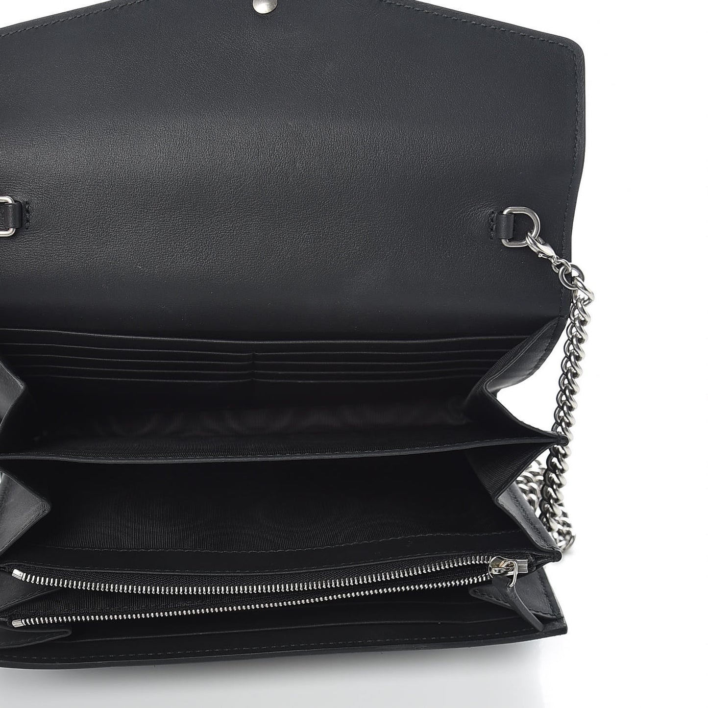 Suede Mini Dionysus Chain Wallet Black