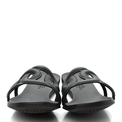 Hermes Rubber Aloha Sandals 39 Black 2 of 8