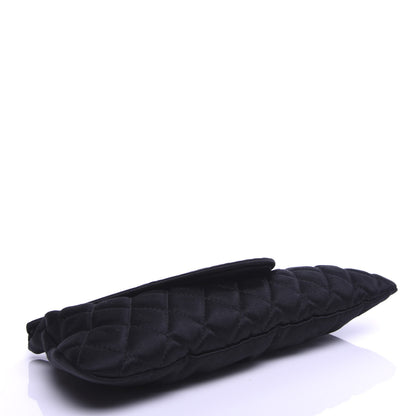 Chanel Satin Quilted Flap Clutch Black 4 of 7