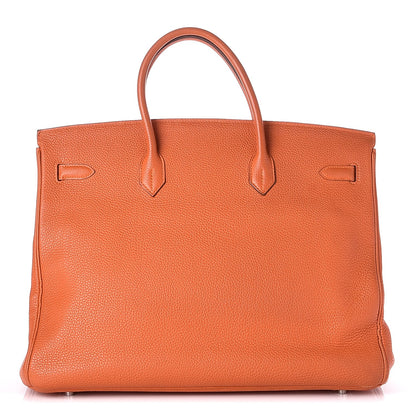 Hermes Taurillon Clemence Birkin 40 Orange 5 of 35