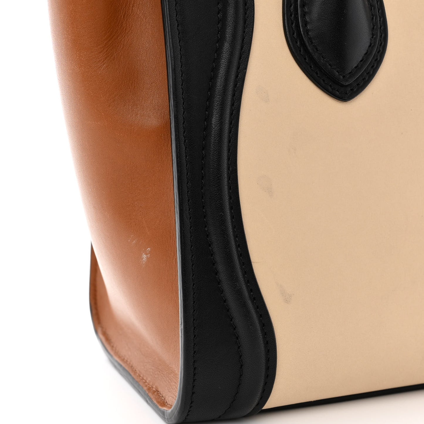 Smooth Calfskin Nano Tri-Color Luggage Seashell