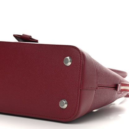 Balenciaga Signature Grained Calfskin Logo S Ville Top Handle Bag Rouge Grenat White 10 of 10
