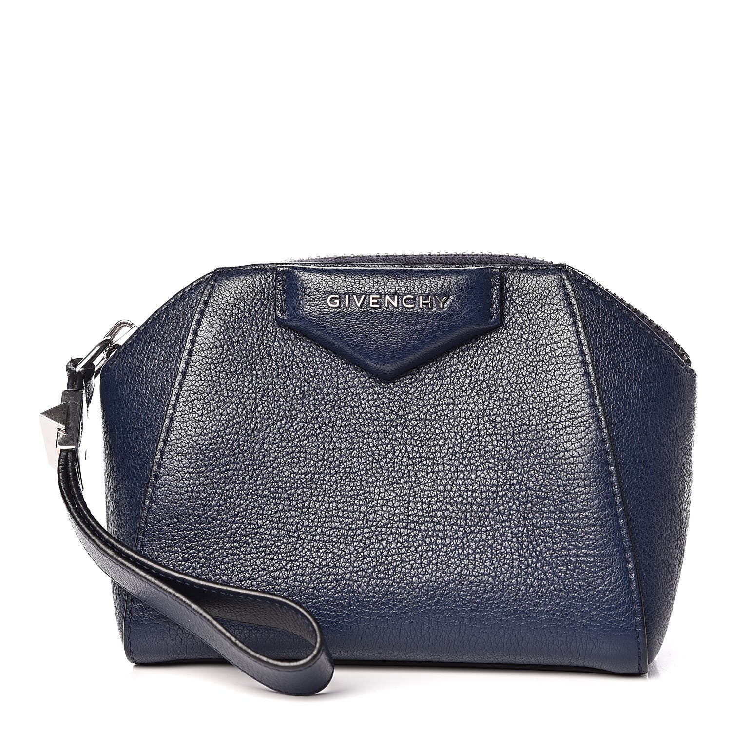 Givenchy Sugar Goatskin Small Antigona Beauty Wristlet Navy 1 of 10