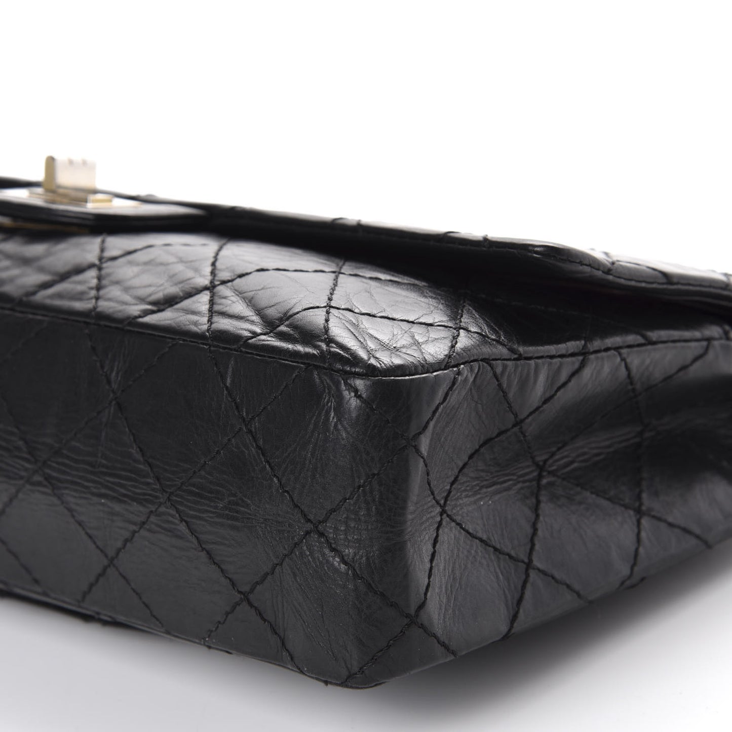 Aged Calfskin Quilted 50th Anniversary 2.55 Reissue 226 Flap Black