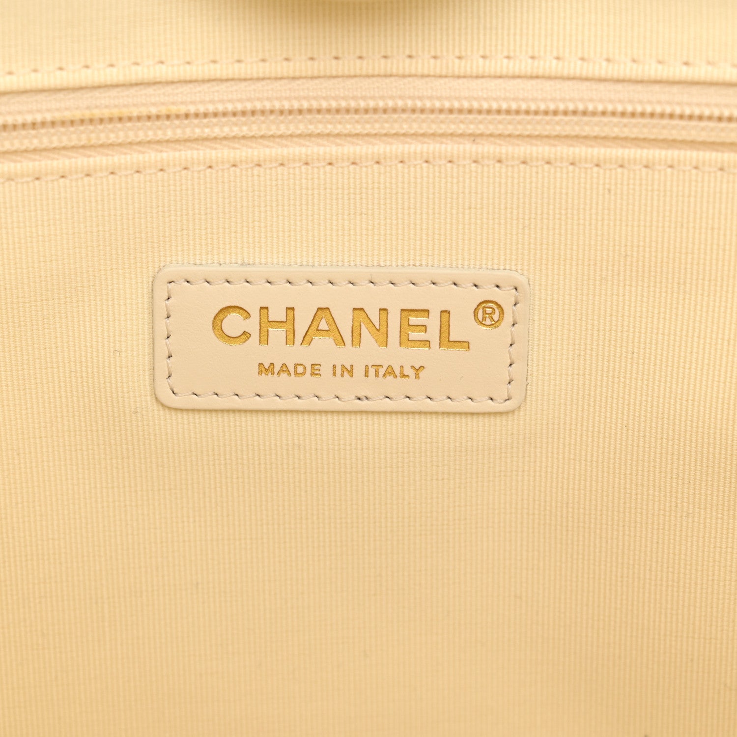 Chanel Striped Canvas Small Deauville Tote Ecru Red Blue 7 of 12