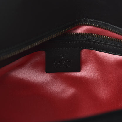 Gucci Velvet Matelasse Loved Embroidered Medium GG Marmont Shoulder Bag Black 8 of 10