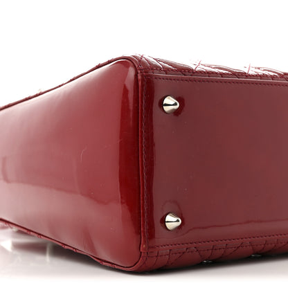 Christian Dior Patent Cannage Medium Lady Dior Red 8 of 10