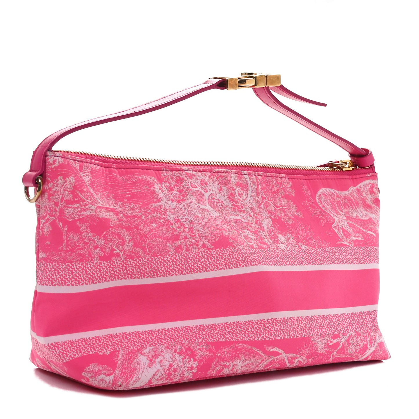 Canvas De Jouy Diortravel Nomad Pouch Pink