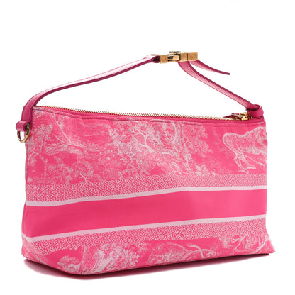Christian Dior Canvas De Jouy Diortravel Nomad Pouch Pink 3 of 11