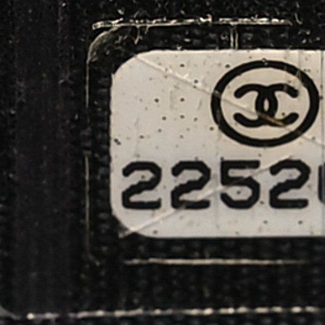 Lambskin Quilted Small Boy Zip Around Wallet Black