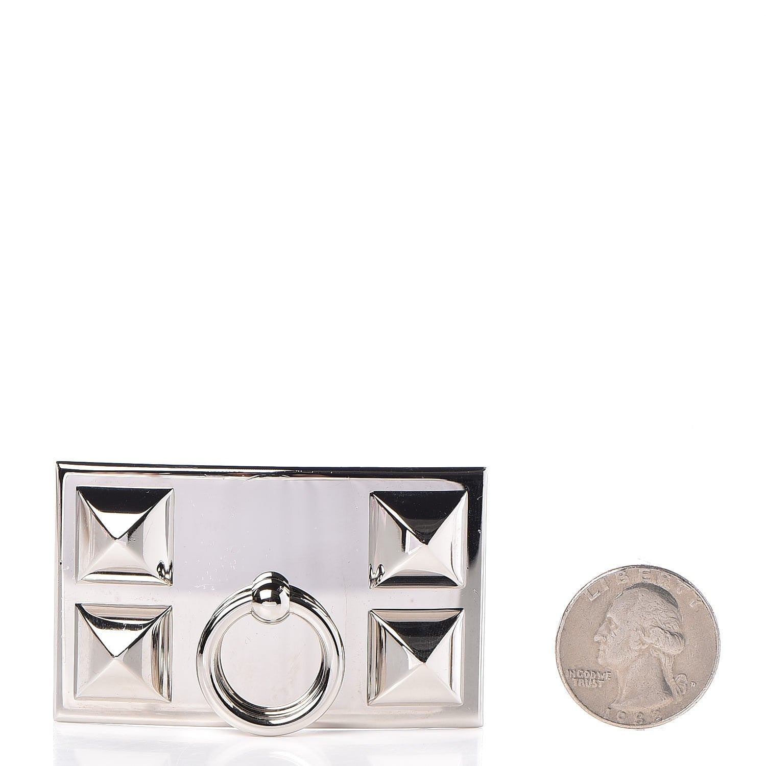Hermes Palladium Collier de Chien 32mm Belt Buckle 2 of 5