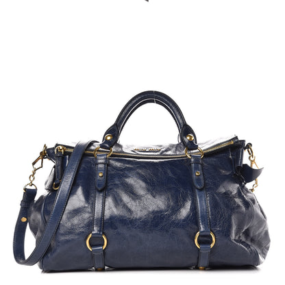 Miu Miu Vitello Lux Medium Bow Bag Bleuette 1 of 10