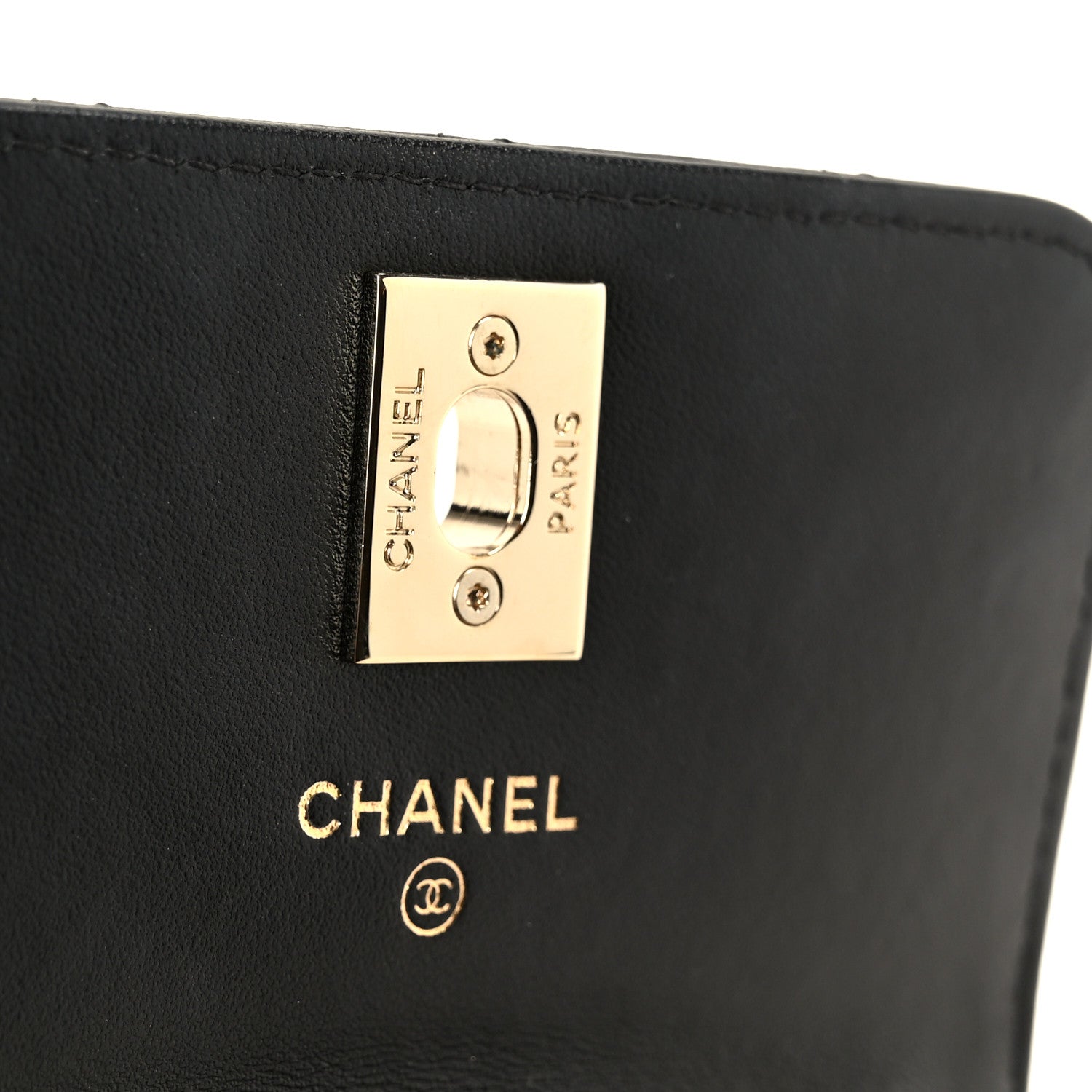 Chanel Lambskin Quilted Trendy CC Card Holder On Chain Black 6 of 12