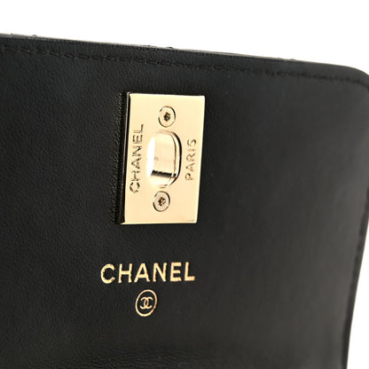 Chanel Lambskin Quilted Trendy CC Card Holder On Chain Black 6 of 12