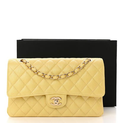 Chanel Iridescent Caviar Quilted Medium Double Flap Yellow 11 of 11