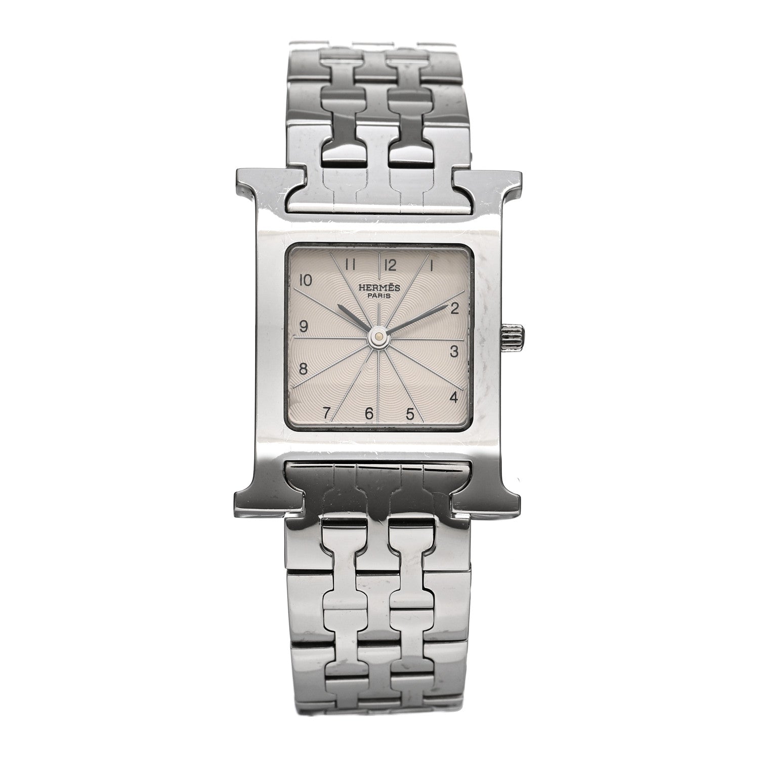 Hermes Stainless Steel 21mm Heure H Hour Quartz Watch 1 of 4